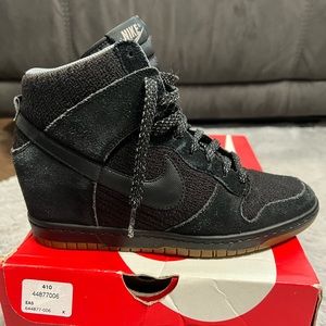 Nike Dunk Sky Hi Wedge 9 Blk/Gray w/gum rubber sole